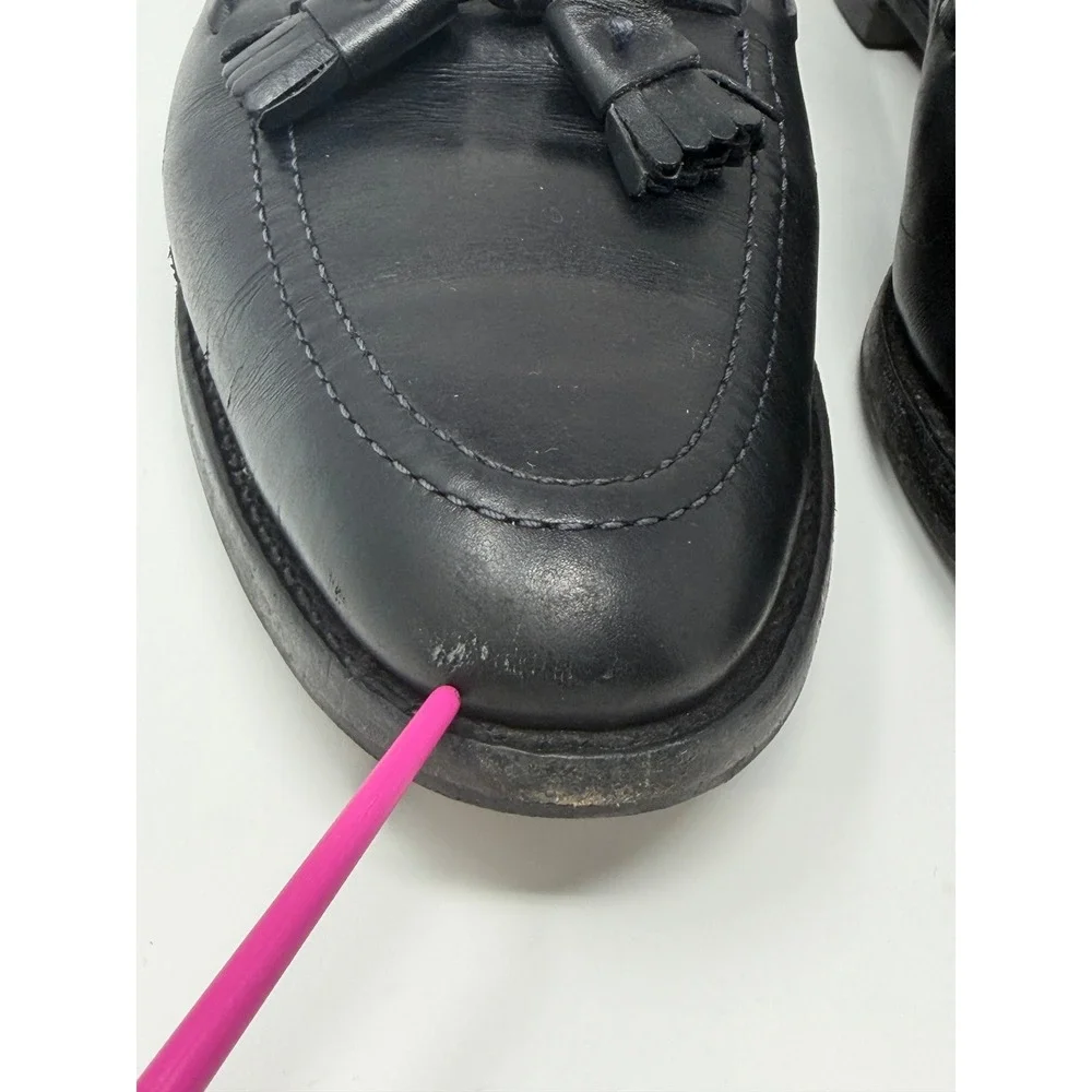 Allen Edmonds Mens Black Leather Tassel Loafers 8218 Dress Shoes 10.5 B Narrow